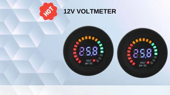 Voltímetro impermeable de 12V CC, pantalla Digital LED de Color con Panel de tienda, voltímetro, medidor de voltaje, medidor de escala, probador de batería